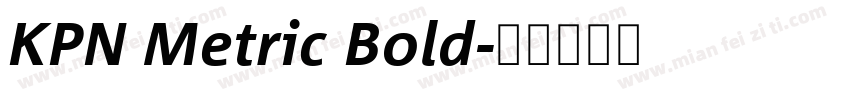 KPN Metric Bold字体转换